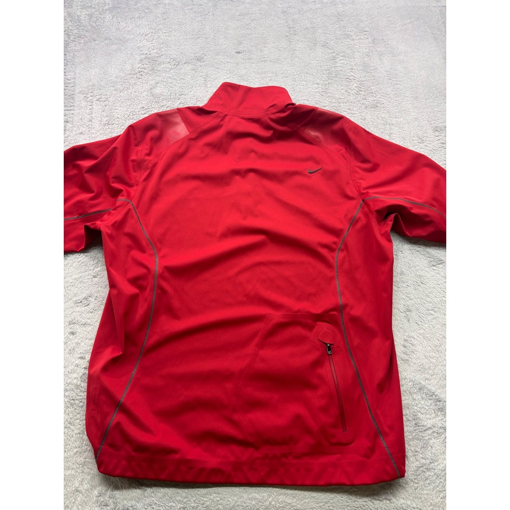 Nike Golf Dri-FIT Quarter Zip Short Sleeve Pullover‎ Top Red Men's Size Large